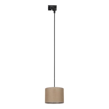 Chandelier on a string for 1-phase rail system TRACER 1xE27/15W/230V d. 20 cm black/brown