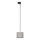 Chandelier on a string for 1-phase rail system TRACER 1xE27/15W/230V d. 20 cm black/grey