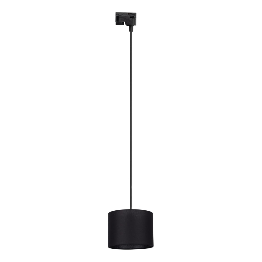 Chandelier on a string for 1-phase rail system TRACER 1xE27/15W/230V d. 20 cm black