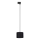 Chandelier on a string for 1-phase rail system TRACER 1xE27/15W/230V d. 20 cm black