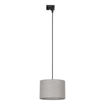 Chandelier on a string for 1-phase rail system TRACER 1xE27/15W/230V d. 30 cm black/grey