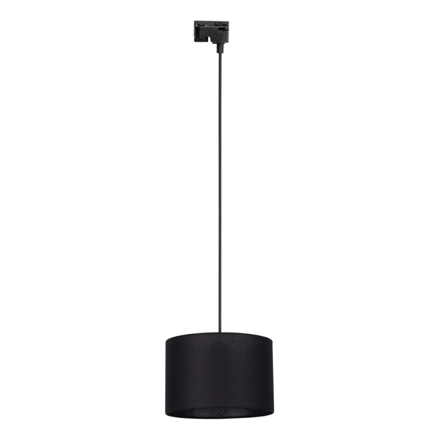Chandelier on a string for 1-phase rail system TRACER 1xE27/15W/230V d. 30 cm black