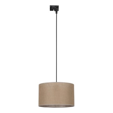 Chandelier on a string for 1-phase rail system TRACER 1xE27/15W/230V d. 38 cm black/brown