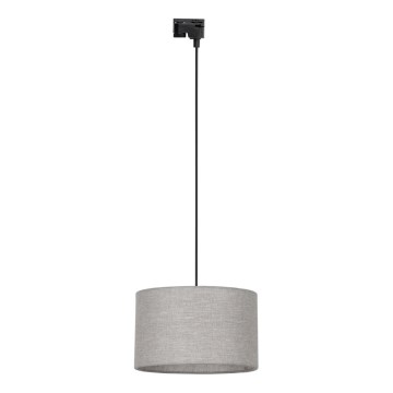 Chandelier on a string for 1-phase rail system TRACER 1xE27/15W/230V d. 38 cm black/grey