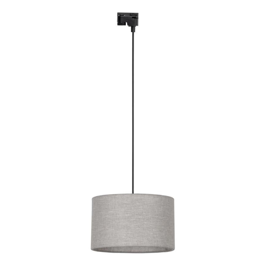 Chandelier on a string for 1-phase rail system TRACER 1xE27/15W/230V d. 38 cm black/grey