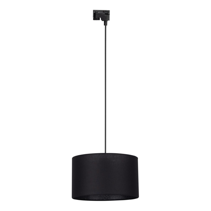 Chandelier on a string for 1-phase rail system TRACER 1xE27/15W/230V d. 38 cm black
