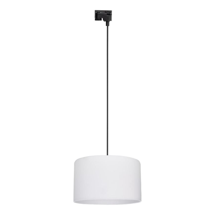 Chandelier on a string for 1-phase rail system TRACER 1xE27/15W/230V d. 38 cm black/white