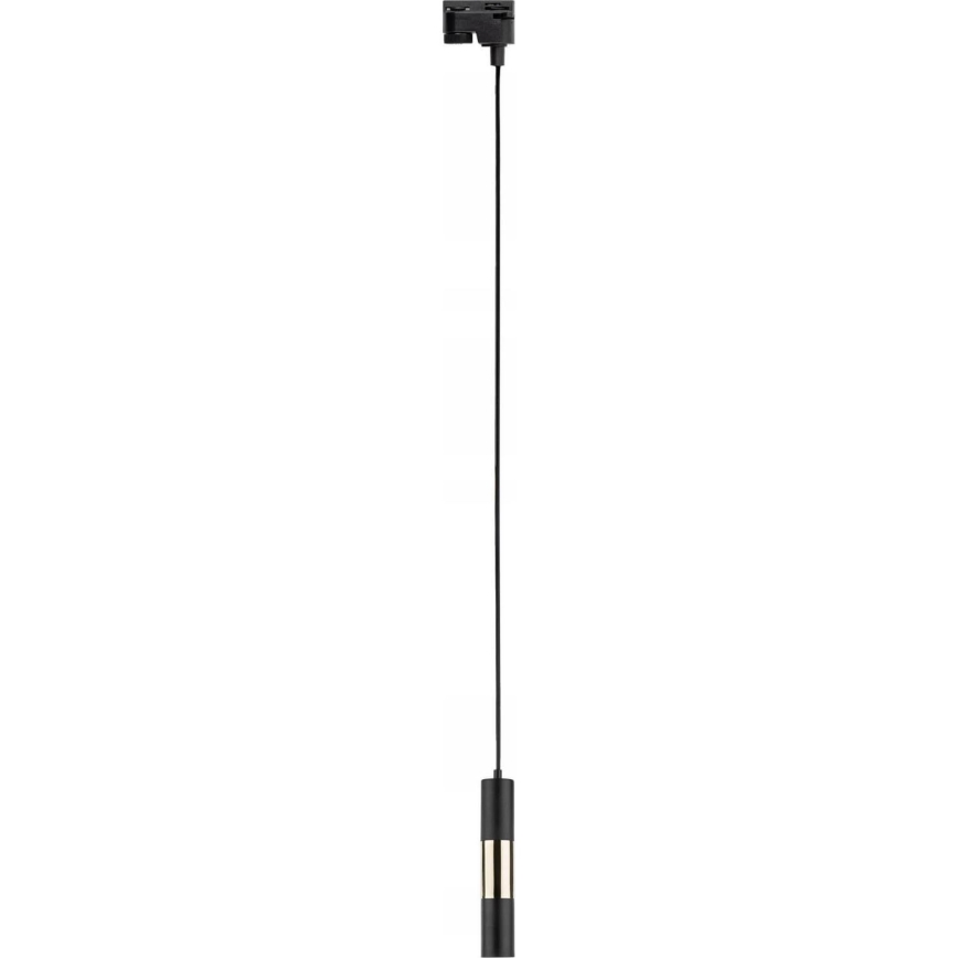 Chandelier on a string for 1-phase rail system TRACER 1xGU10/10W/230V black/gold