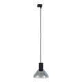 Chandelier on a string for 3-phase rail system NEO 1xE27/15W/230V black/smoky black