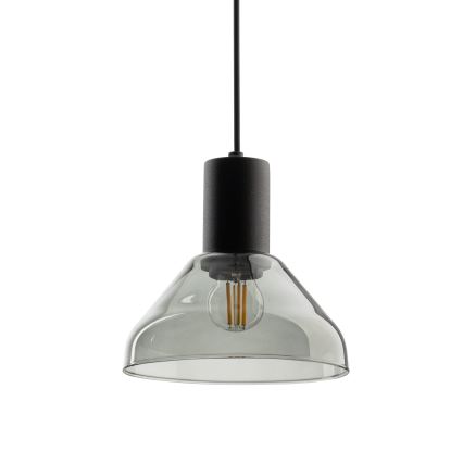 Chandelier on a string for 3-phase rail system NEO 1xE27/15W/230V black/smoky black