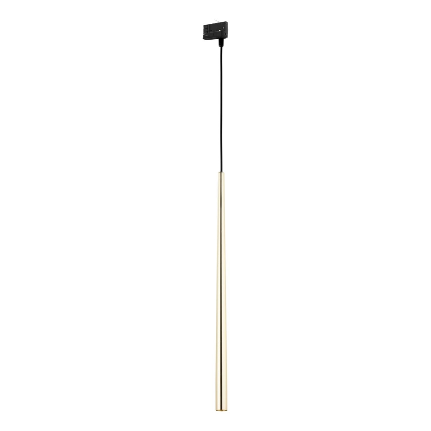Chandelier on a string for 3-phase rail system PIANO 1xG9/8W/230V gold/black