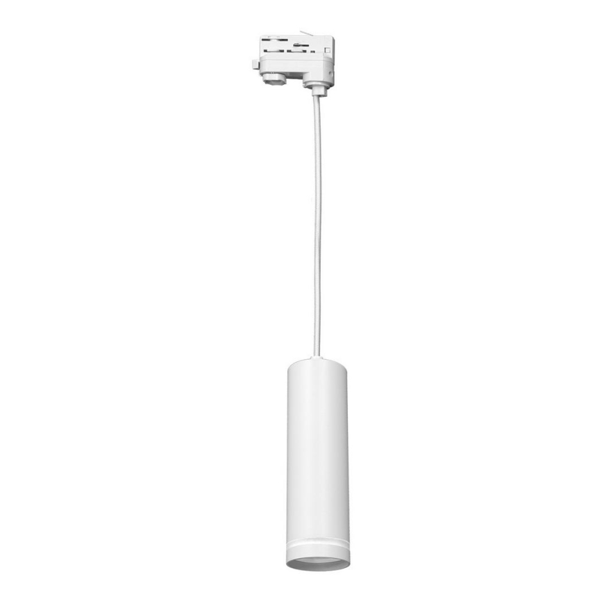 Chandelier on a string for 3-phase rail system PIPE 1xGU10/25W/230V white