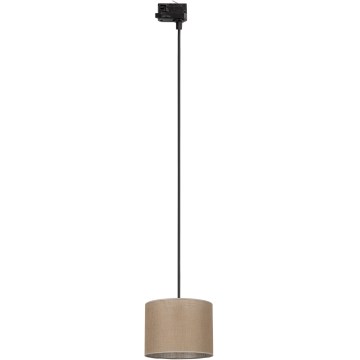 Chandelier on a string for 3-phase rail system TRACER 1xE27/15W/230V d. 20 cm black/brown