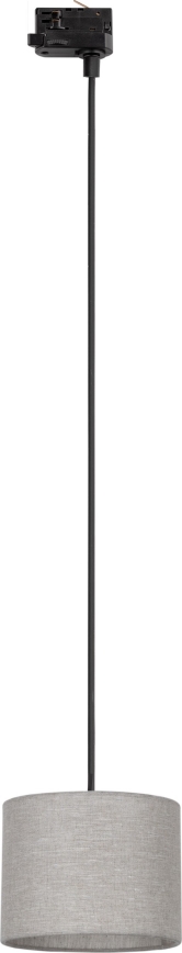 Chandelier on a string for 3-phase rail system TRACER 1xE27/15W/230V d. 20 cm black/grey