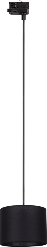 Chandelier on a string for 3-phase rail system TRACER 1xE27/15W/230V d. 20 cm black
