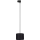 Chandelier on a string for 3-phase rail system TRACER 1xE27/15W/230V d. 20 cm black
