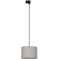Chandelier on a string for 3-phase rail system TRACER 1xE27/15W/230V d. 30 cm black/grey