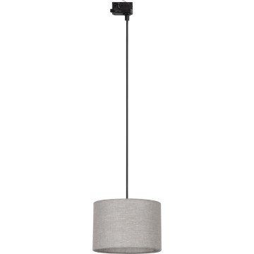 Chandelier on a string for 3-phase rail system TRACER 1xE27/15W/230V d. 30 cm black/grey
