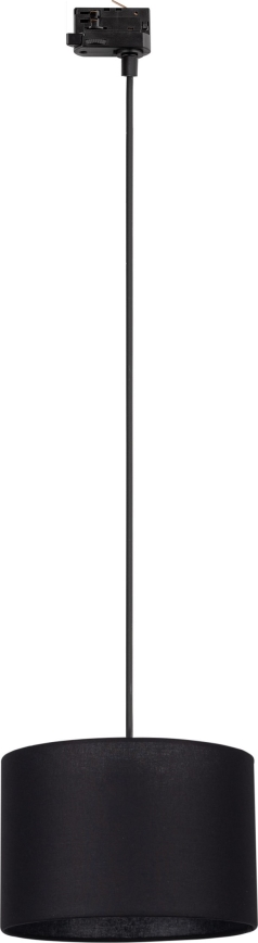 Chandelier on a string for 3-phase rail system TRACER 1xE27/15W/230V d. 30 cm black