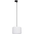 Chandelier on a string for 3-phase rail system TRACER 1xE27/15W/230V d. 30 cm black/white