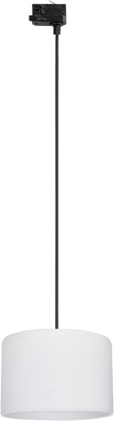 Chandelier on a string for 3-phase rail system TRACER 1xE27/15W/230V d. 30 cm black/white