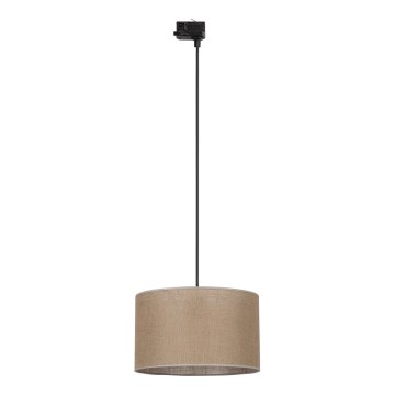 Chandelier on a string for 3-phase rail system TRACER 1xE27/15W/230V d. 38 cm black/brown