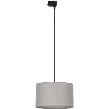 Chandelier on a string for 3-phase rail system TRACER 1xE27/15W/230V d. 38 cm black/grey