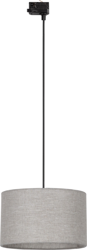 Chandelier on a string for 3-phase rail system TRACER 1xE27/15W/230V d. 38 cm black/grey