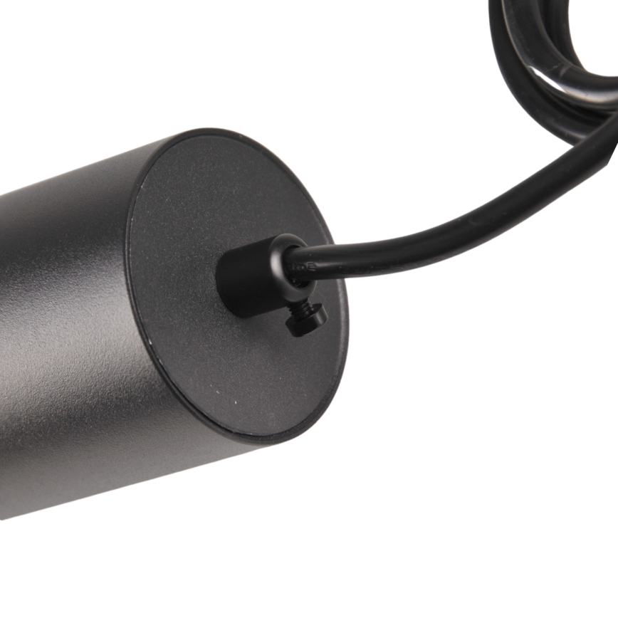 Chandelier on a string for rail system MARIBEL 3xGU10/10W/230V + 1 m rail system black