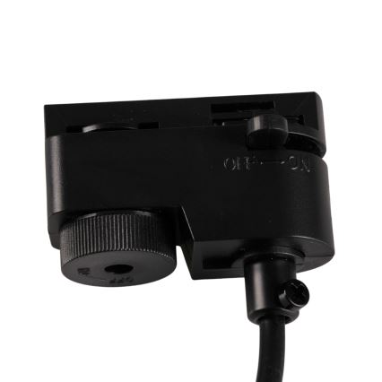 Chandelier on a string for rail system MARIBEL 3xGU10/10W/230V + 1 m rail system black