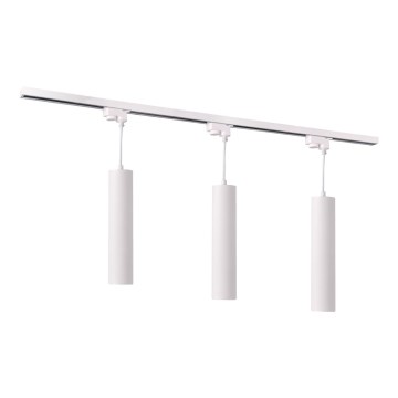 Chandelier on a string for rail system MARIBEL 3xGU10/10W/230V + 1 m rail system white