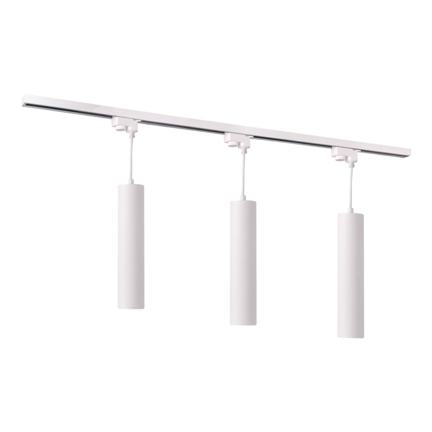Chandelier on a string for rail system MARIBEL 3xGU10/10W/230V + 1 m rail system white