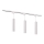 Chandelier on a string for rail system MARIBEL 3xGU10/10W/230V + 1 m rail system white
