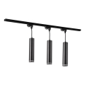 Chandelier on a string for rail system PARIS 3xGU10/10W/230V + 1 m rail system black