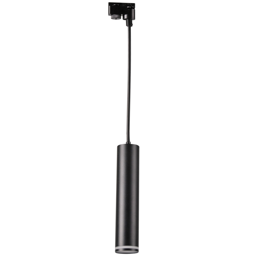 Chandelier on a string for rail system PARIS 3xGU10/10W/230V + 1 m rail system black