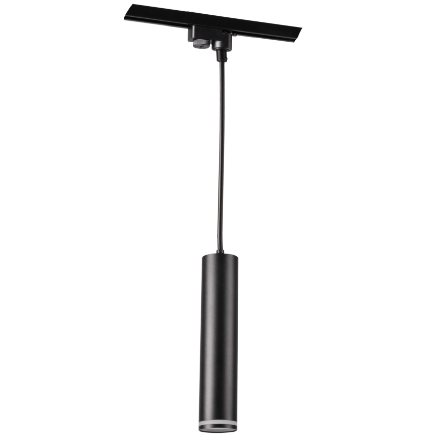 Chandelier on a string for rail system PARIS 3xGU10/10W/230V + 1 m rail system black
