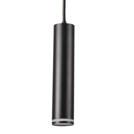 Chandelier on a string for rail system PARIS 3xGU10/10W/230V + 1 m rail system black