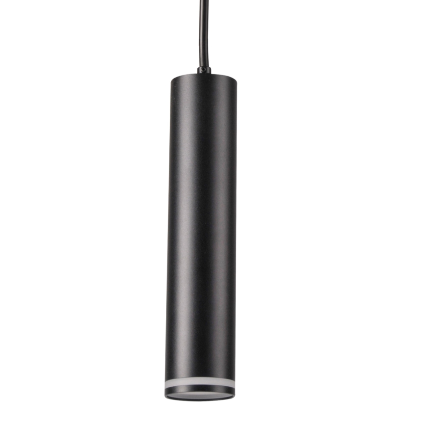 Chandelier on a string for rail system PARIS 3xGU10/10W/230V + 1 m rail system black