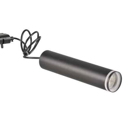 Chandelier on a string for rail system PARIS 3xGU10/10W/230V + 1 m rail system black