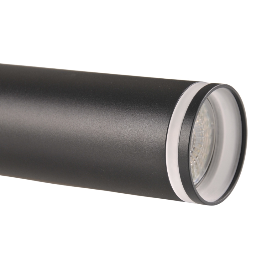 Chandelier on a string for rail system PARIS 3xGU10/10W/230V + 1 m rail system black