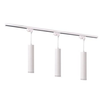 Chandelier on a string for rail system PARIS 3xGU10/10W/230V + 1 m rail system white
