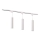 Chandelier on a string for rail system PARIS 3xGU10/10W/230V + 1 m rail system white