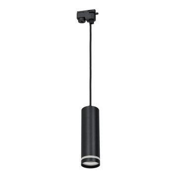 Chandelier on a string for rail system PIPE 1xGU10/25W/230V black