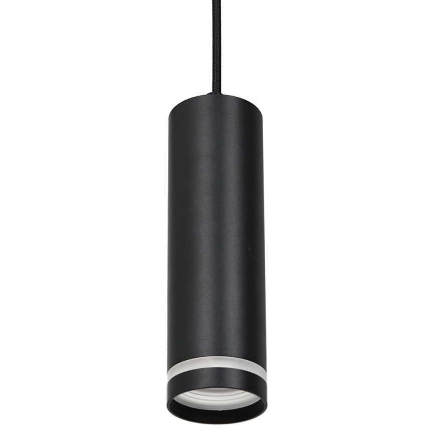 Chandelier on a string for rail system PIPE 1xGU10/25W/230V black
