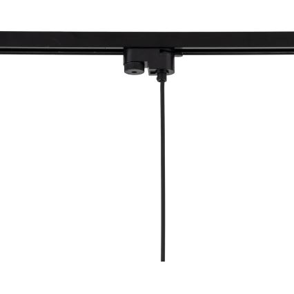 Chandelier on a string for 1-phase rail system TRACER 1xE27/15W/230V d. 20 cm black/brown