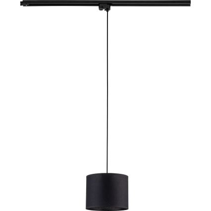 Chandelier on a string for 1-phase rail system TRACER 1xE27/15W/230V d. 20 cm black