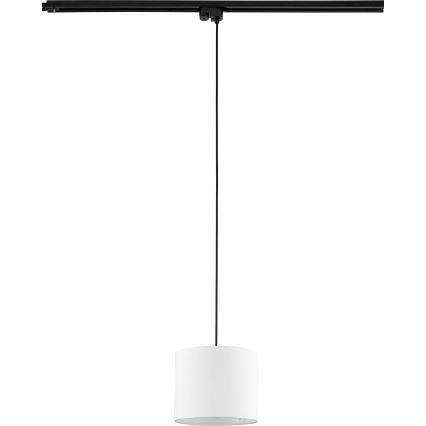 Chandelier on a string for 1-phase rail system TRACER 1xE27/15W/230V d. 20 cm black/white