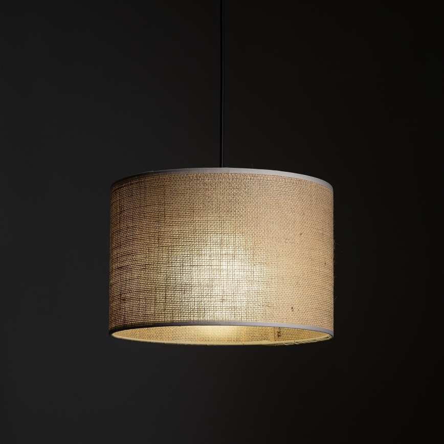 Chandelier on a string for 1-phase rail system TRACER 1xE27/15W/230V d. 30 cm black/brown