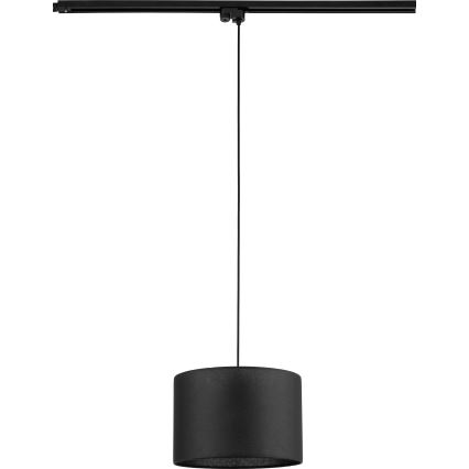 Chandelier on a string for 1-phase rail system TRACER 1xE27/15W/230V d. 30 cm black