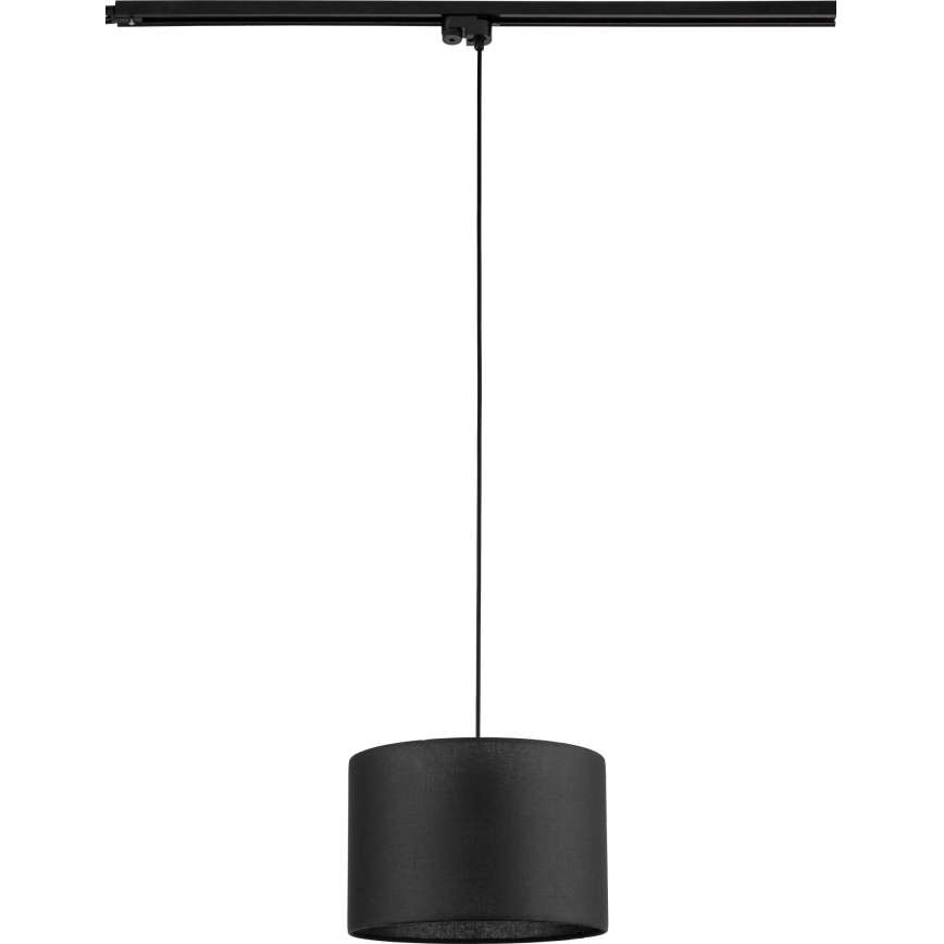 Chandelier on a string for 1-phase rail system TRACER 1xE27/15W/230V d. 30 cm black